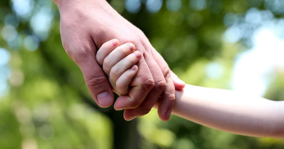 holding hands