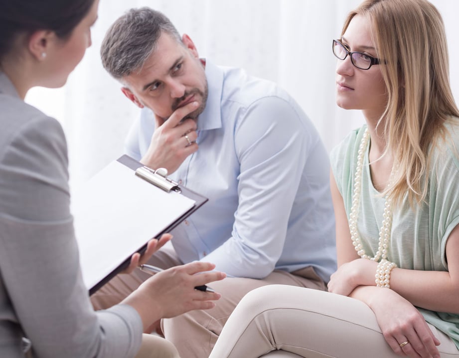 couple with counselor